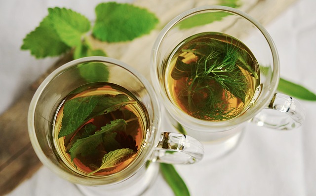 Two cups of herbal tea